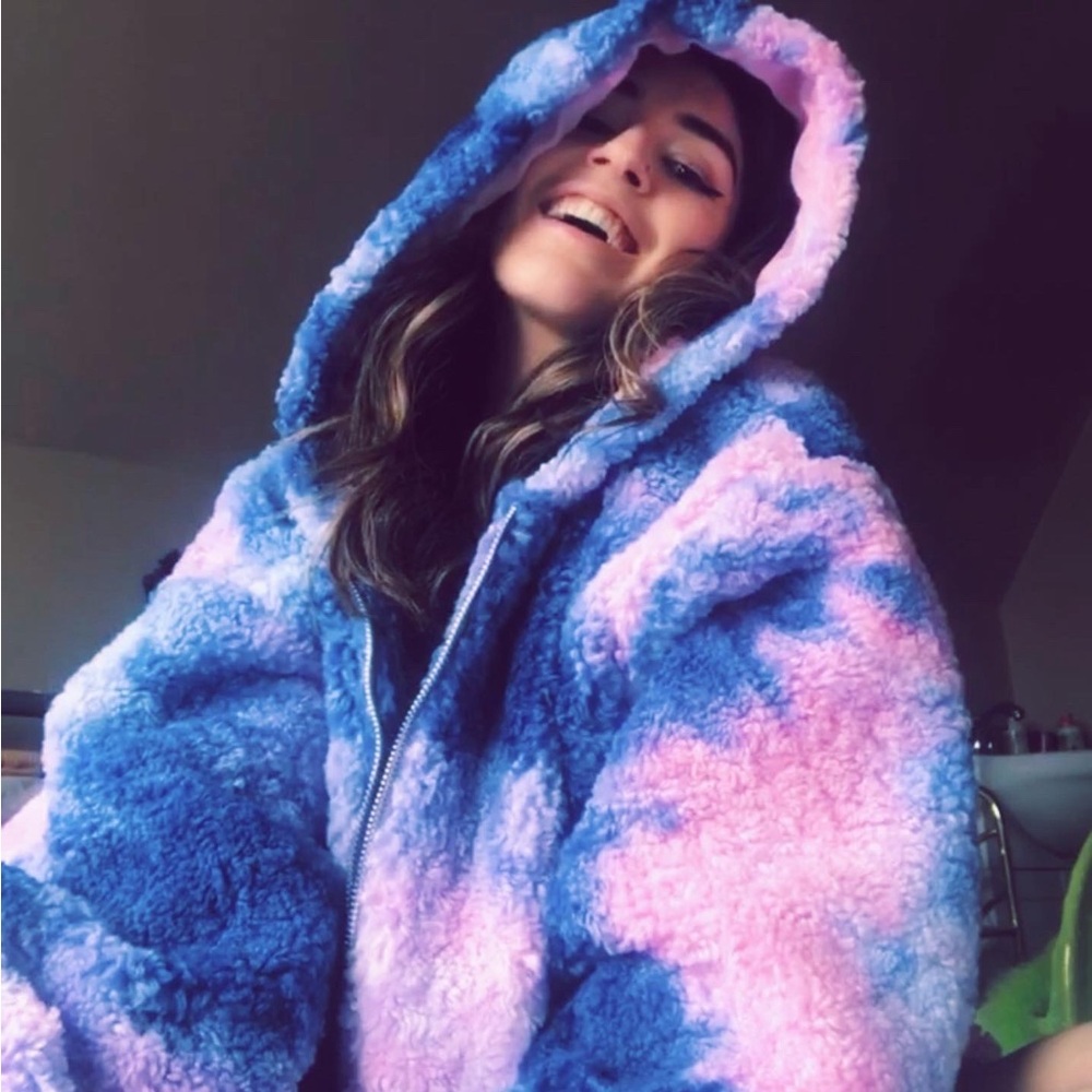 dELiA*s Blue and Pink Teddy Jacket